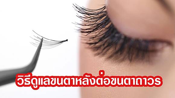 วิธีดูแลขนตาหลังต่อ - cosmeticsth